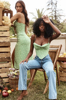 Vestido Midi Floral Fenda Lateral – Elegância e Feminilidade