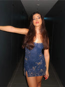 Vestido Curto Paetê Modern Pérola