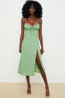 Vestido Midi Floral Fenda Lateral – Elegância e Feminilidade