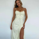 Vestido Midi Floral Fenda Lateral – Elegância e Feminilidade